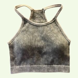 Zenana Olive Green Mineral Wash Ribbed Women's Brami